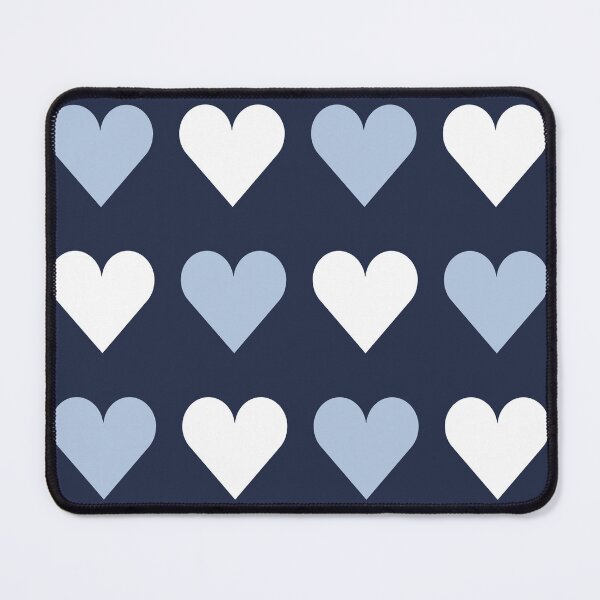 Item preview, Large ALICE BLUE, WHITE & NAVY BLUE HEARTS designed and sold by RachelMacht.