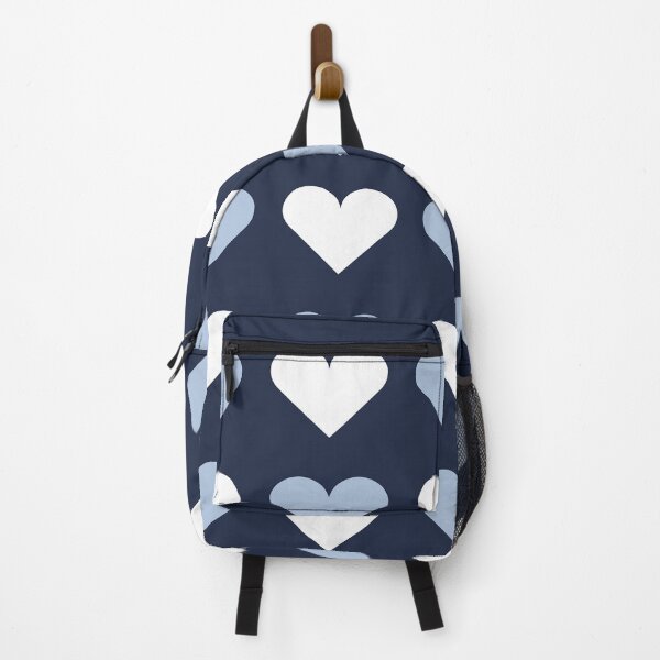 Item preview, Large ALICE BLUE, WHITE & NAVY BLUE HEARTS designed and sold by RachelMacht.