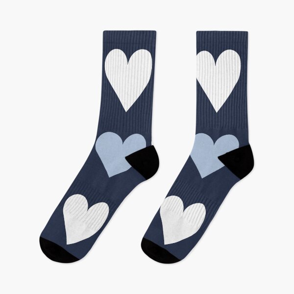 Item preview, Large ALICE BLUE, WHITE & NAVY BLUE HEARTS designed and sold by RachelMacht.