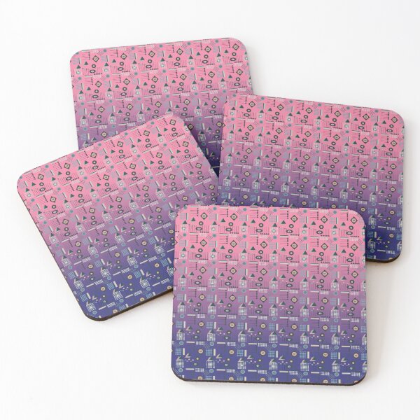 Item preview, Shape Up and Ship Out! Abstract Geometric Pattern on the Pink and Blue Gradient   designed and sold by IraNiva.