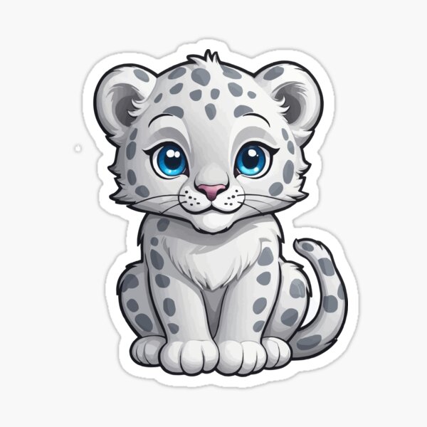 Vista previa del artículo con la obra «Lindo leopardo de las nieves», diseñado y vendido por VelosityPrints.