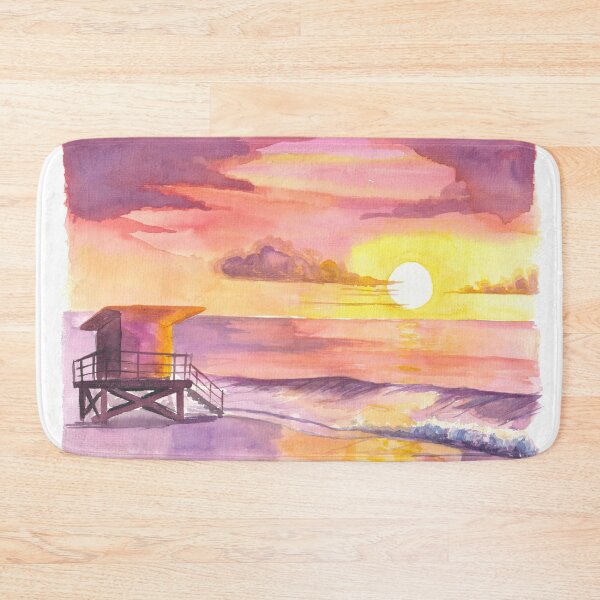 Item preview, Miami Beach Florida Sunrise with Baywatch Tower designed and sold by artshop77.