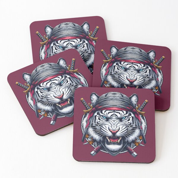 Item preview, MR. FURIOUS WHITE TIGER - The Ninja's Claws designed and sold by MarkMotta.