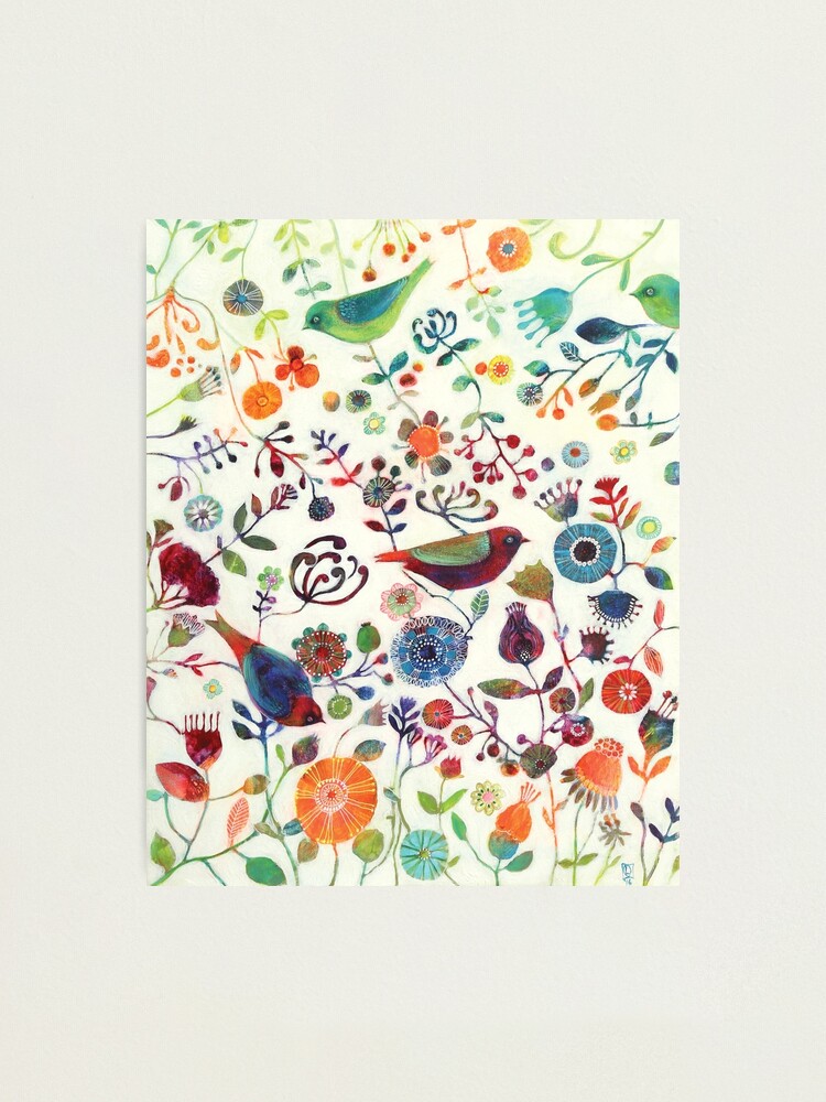 Folk Art Floral Illustration | Colorful Wall Art Print