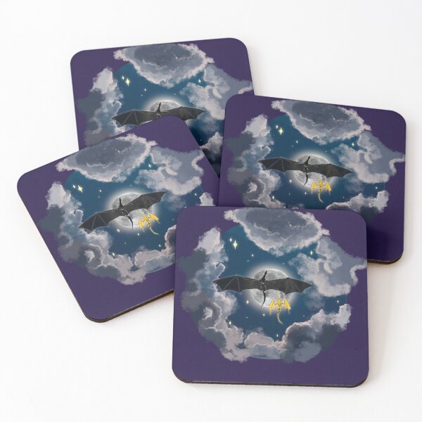 Item preview, Dragon skies-  night flight dragon cloudscape designed and sold by GeekandArtsy.