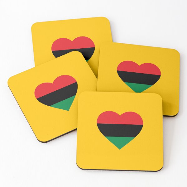 Item preview, Black History Month Valentines Pan African heart  designed and sold by TQDitty.