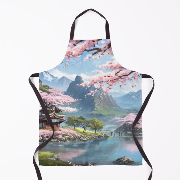 Item preview, Cherry Blossoms Lakeside - 003 designed and sold by KolosalPrints.