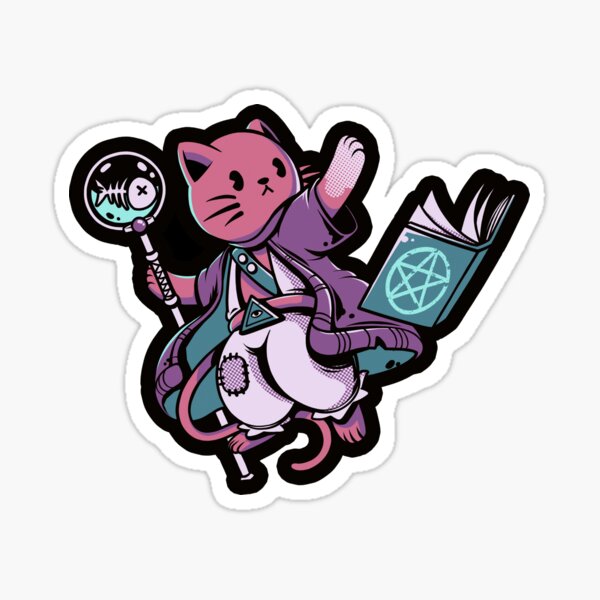 Item preview, Nekomancer - Sticker designed and sold by Ilustrata®.