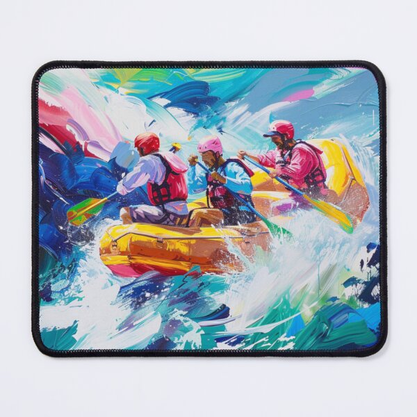 Item preview, Abstract depiction rafters navigating rapids Active Outdoors Inspired Art designed and sold by CDC40.