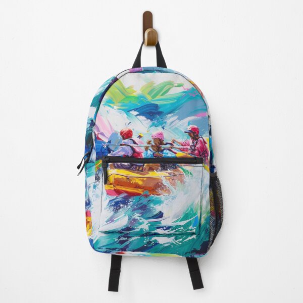 Item preview, Abstract depiction rafters navigating rapids Active Outdoors Inspired Art designed and sold by CDC40.