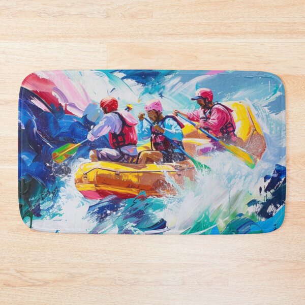 Item preview, Abstract depiction rafters navigating rapids Active Outdoors Inspired Art designed and sold by CDC40.