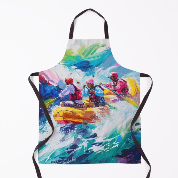Item preview, Abstract depiction rafters navigating rapids Active Outdoors Inspired Art designed and sold by CDC40.
