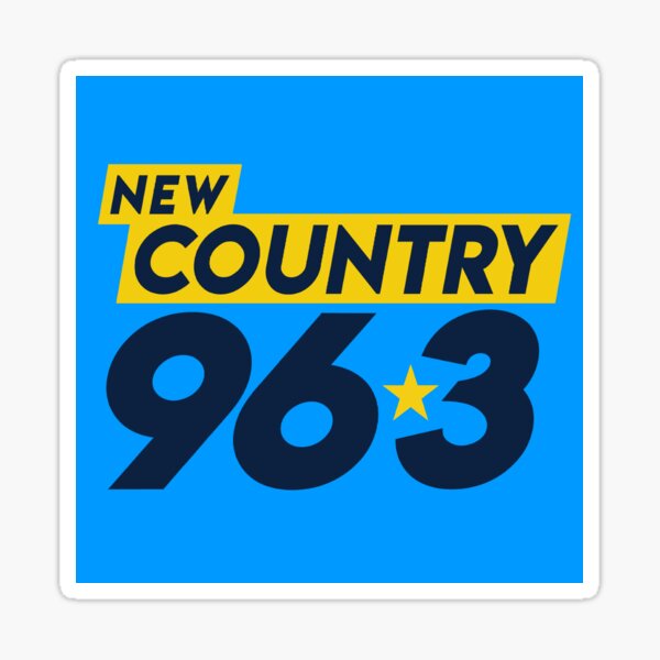 New Country 96.3 Sticker and Magnet Sticker