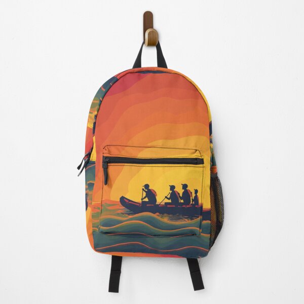Item preview, Sunset gradient backdrop afters conquering challenging river Active Outdoors Inspired Art designed and sold by CDC40.