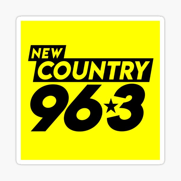 New Country 96.3 Sticker or Magnet Sticker