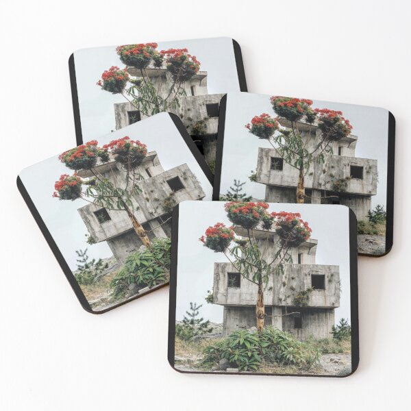 Item preview, Urban Architecture with Plants and Tree in Foreground – Urban Photography designed and sold by regnumsaturni.
