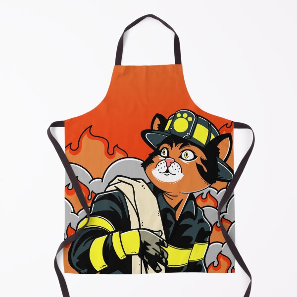 Item preview, Firefighter Cat Poster Art designed and sold by Artthree.