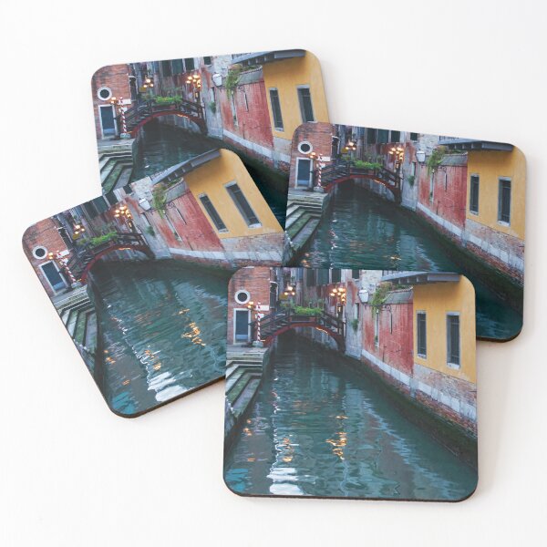 Item preview, Impressions Of Venice - Canal Reflections Colorful Facades and a Charming Christmassy Bridge designed and sold by Georgia Mizuleva.
