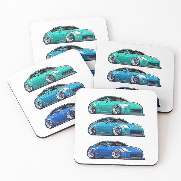 Item preview, Three Blue Nissan 350z designed and sold by Slammed Sketches.
