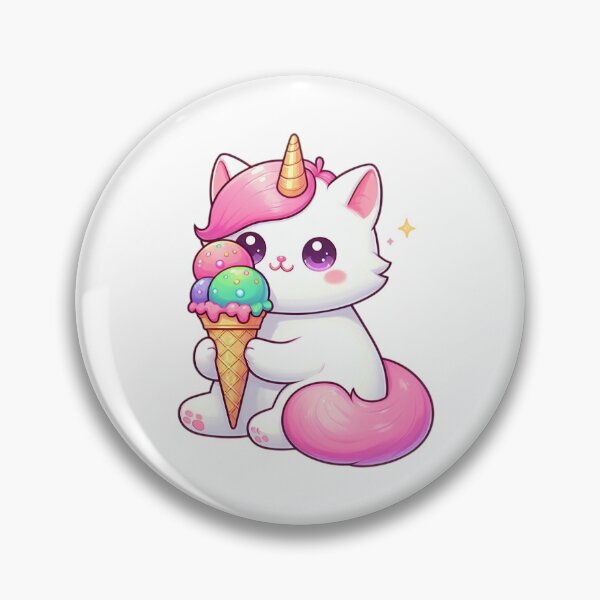 Item preview, cat unicorn eating ice cream designed and sold by jkrphoto.