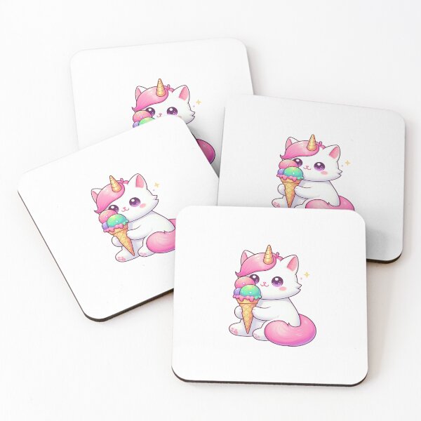 Item preview, cat unicorn eating ice cream designed and sold by jkrphoto.