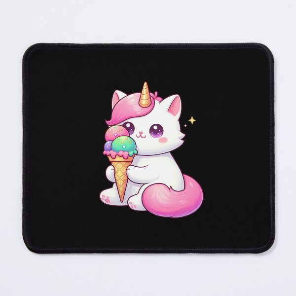 Item preview, cat unicorn eating ice cream designed and sold by jkrphoto.
