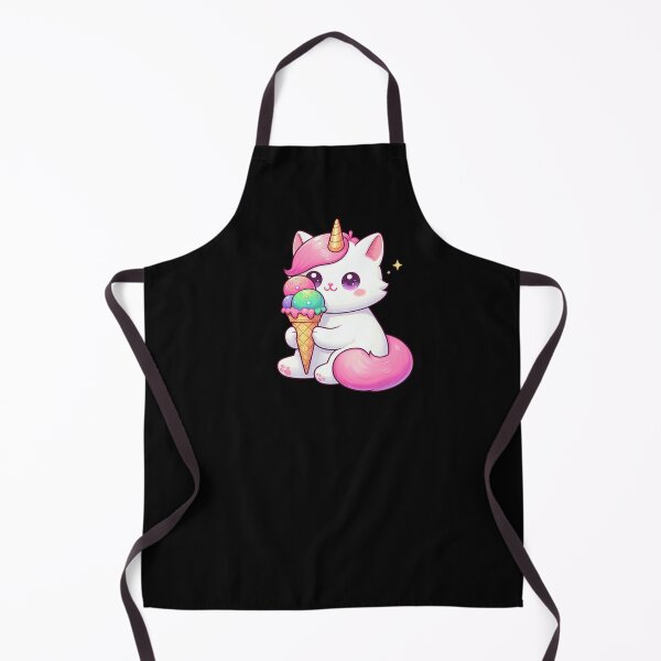 Item preview, cat unicorn eating ice cream designed and sold by jkrphoto.