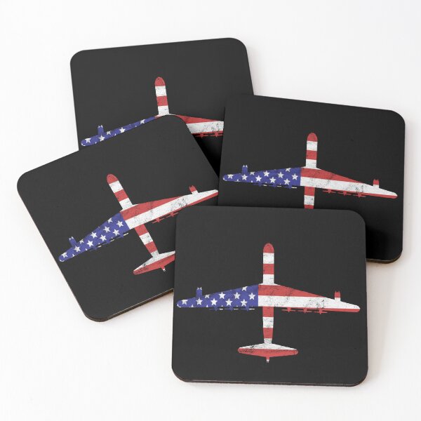 Artikelvorschau, B-36 Peacemaker Militärbomber Flugzeug patriotische Flagge Silhouette entworfen und verkauft von RealPilotDesign.