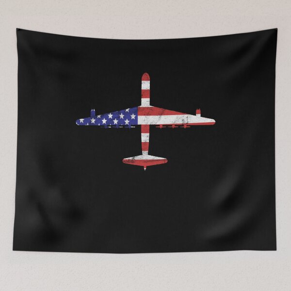 Item preview, B-36 Peacemaker Military Bomber Airplane  Patriotic Flag Silhouette designed and sold by RealPilotDesign.