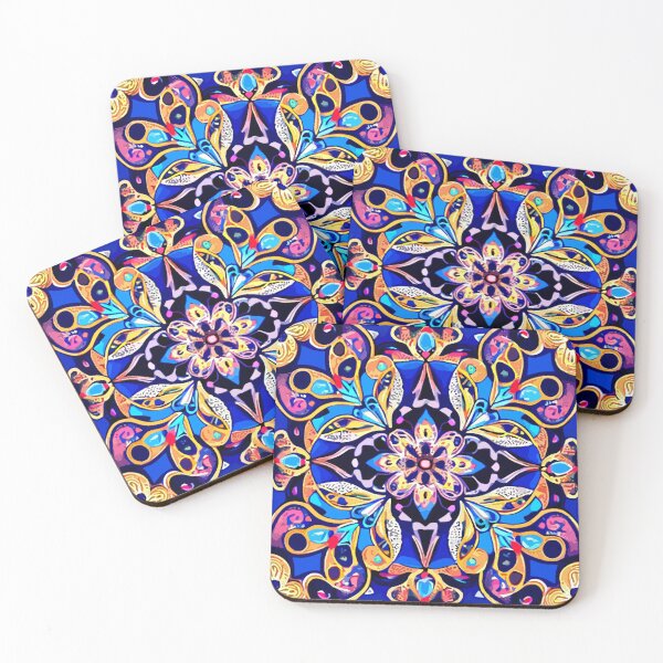 Item preview, Majestic Mosaic of Midnight Blooms designed and sold by Highlandkings.