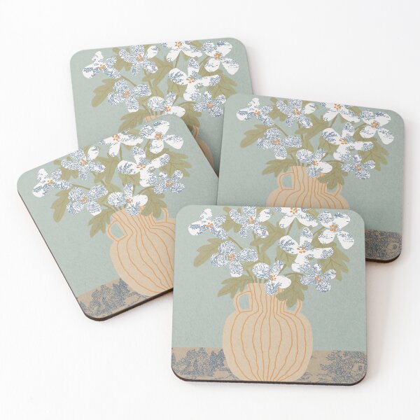 Item preview, Flowers in vase vintage inspired art designed and sold by juliaemelian.