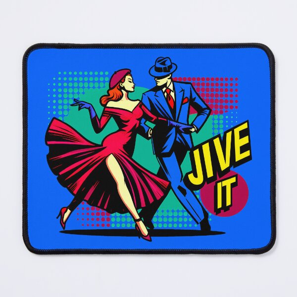 Item preview, Jive dance couple of the 30s - pop color illustration designed and sold by AD-Digital-Art.