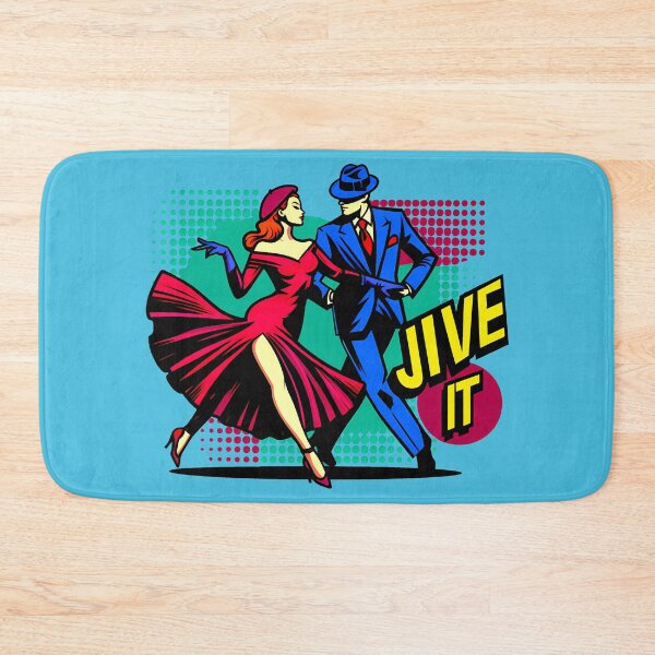 Item preview, Jive dance couple of the 30s - pop color illustration designed and sold by AD-Digital-Art.