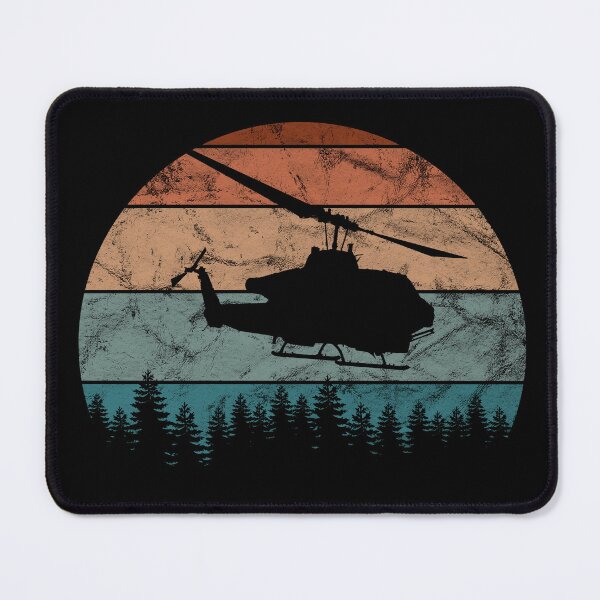 Item preview, AH-1 Cobra Attack Helicopter Retro Sunset Silhouette Vintage designed and sold by RealPilotDesign.
