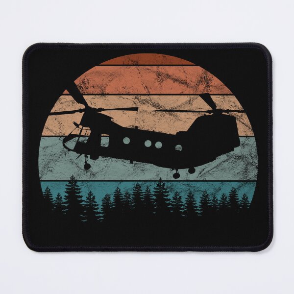 Item preview, CH-46 Sea Knight Helicopter Retro Sunset Silhouette Vintage designed and sold by RealPilotDesign.