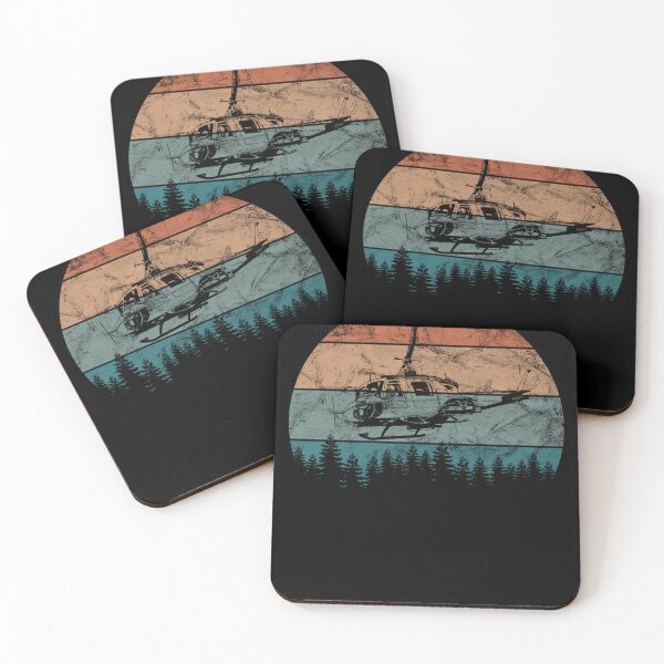 Item preview, UH-1 Huey Helicopter Retro Sunset Silhouette Vintage designed and sold by RealPilotDesign.
