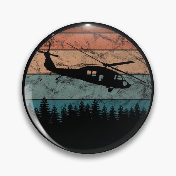 Item preview, UH-60 Black Hawk Helicopter Retro Sunset Silhouette Vintage designed and sold by RealPilotDesign.