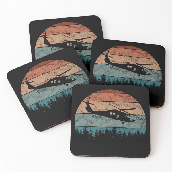 Item preview, UH-60 Black Hawk Helicopter Retro Sunset Silhouette Vintage designed and sold by RealPilotDesign.