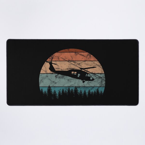 Item preview, UH-60 Black Hawk Helicopter Retro Sunset Silhouette Vintage designed and sold by RealPilotDesign.