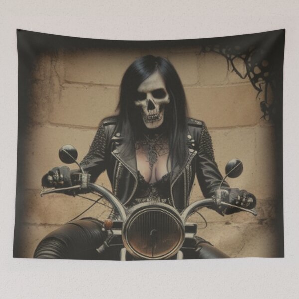 Item preview, Grunge Skull Biker Graffiti Art designed and sold by TheDarkWardrobe.