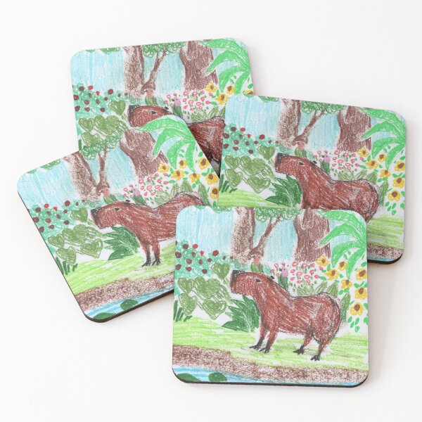 Item preview, capybara + lovebirds designed and sold by guilhernunes.