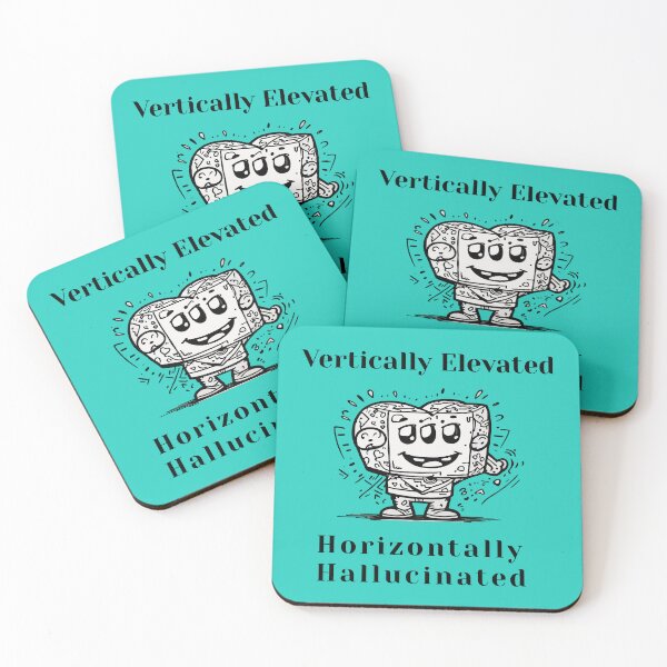Item preview, Vertically Eleated Horizontally Hallucinated - funny cartoon character  designed and sold by ChuckleCharmz.