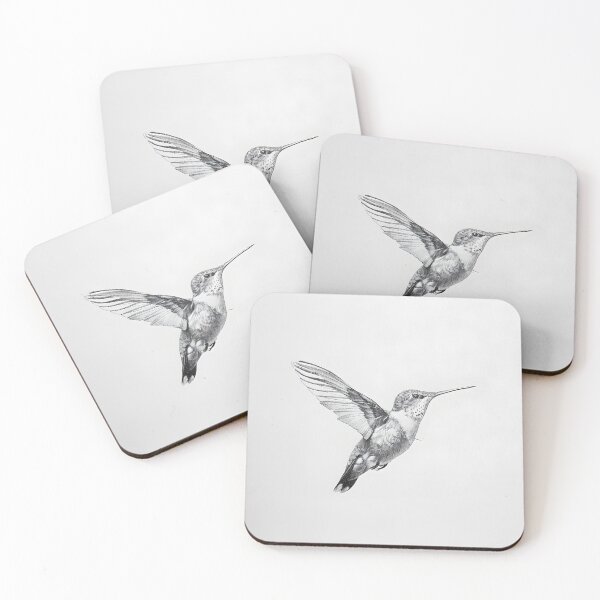 Item preview, Black and White Humming bird Pencil Drawing designed and sold by Pencil-Art.