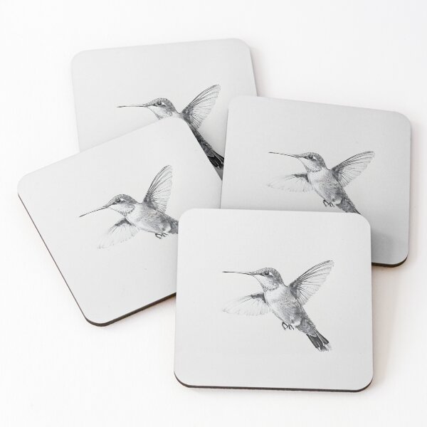 Item preview, Black and White Humming bird Pencil Drawing designed and sold by Pencil-Art.