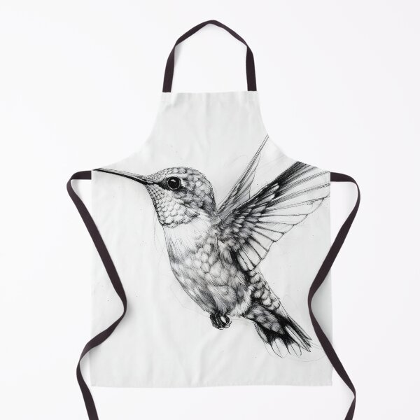 Item preview, Black and White Humming bird Pencil Drawing designed and sold by Pencil-Art.