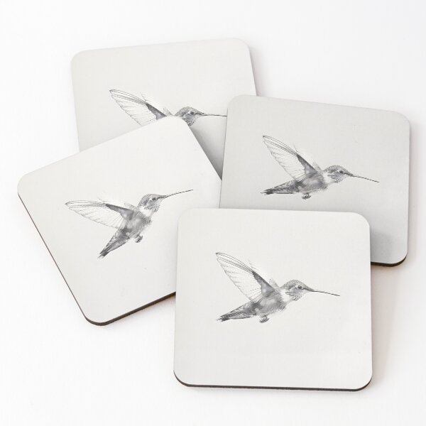 Item preview, Black and White Humming bird Pencil Drawing designed and sold by Pencil-Art.