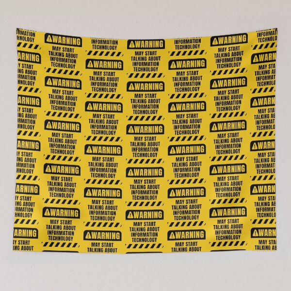Item preview, Warning! May Start Talking About Information Technology designed and sold by MaryAller.