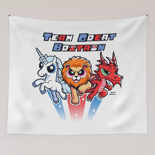 Item preview, TEAM GREAT BRITAIN! Cool Britannia cartoon British beasts designed and sold by jimmy-digital.