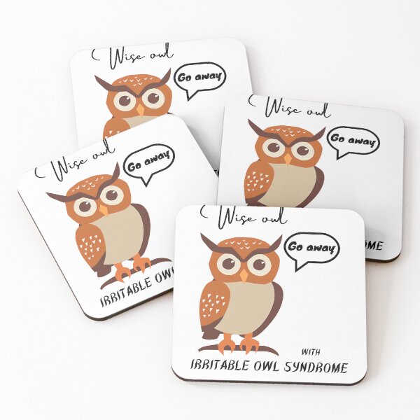Item preview, wise owl, with irritable owl syndrome designed and sold by IFarty.