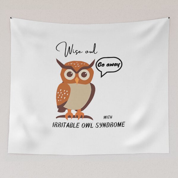 Item preview, wise owl, with irritable owl syndrome designed and sold by IFarty.